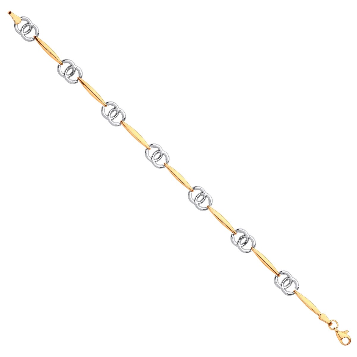 9ct Yellow Gold Interlocking Circles Bracelet - Samuel Perry