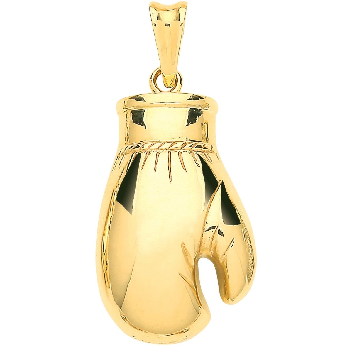 9ct Yellow Gold Large Hollow Boxing Glove Pendant – Bold & Striking - Samuel Perry