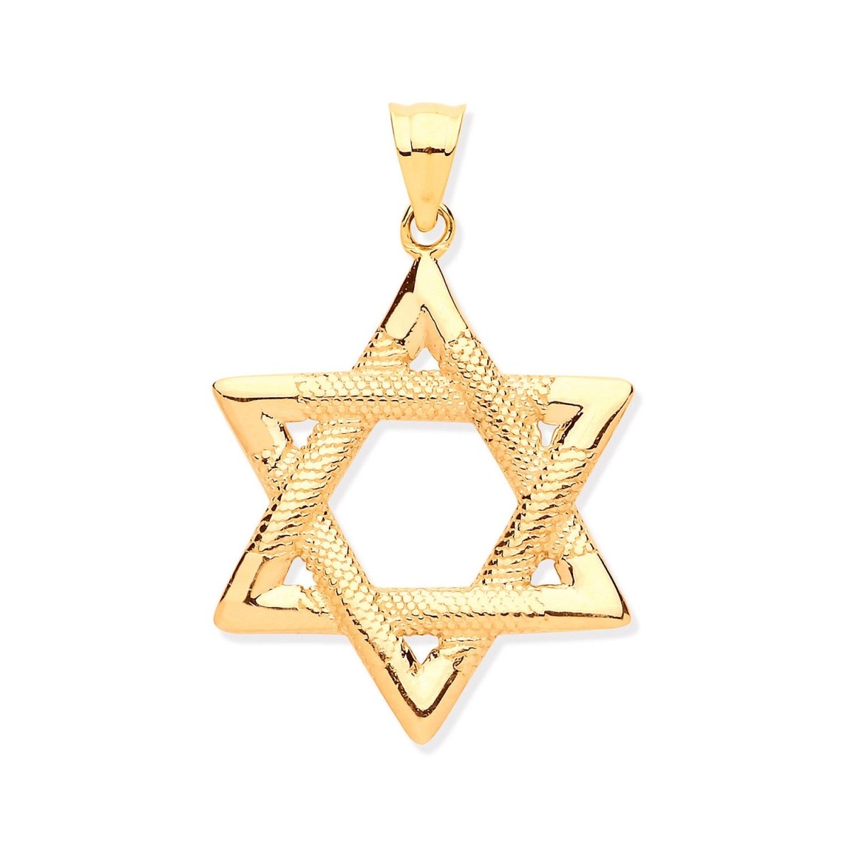 9ct Yellow Gold Large Star of David Pendant – Timeless Symbolism - Samuel Perry