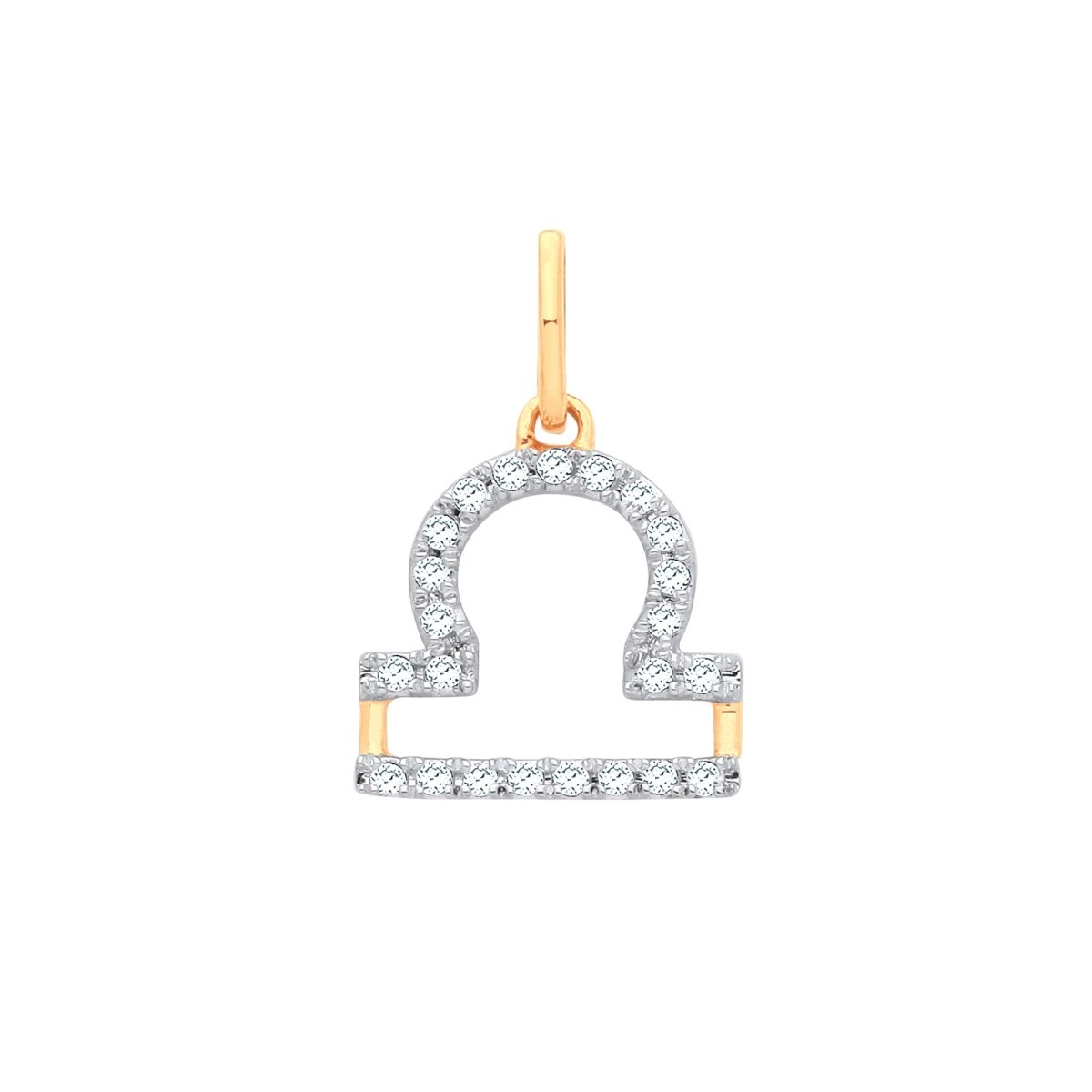 9ct Yellow Gold Libra Zodiac Pendant - Samuel Perry