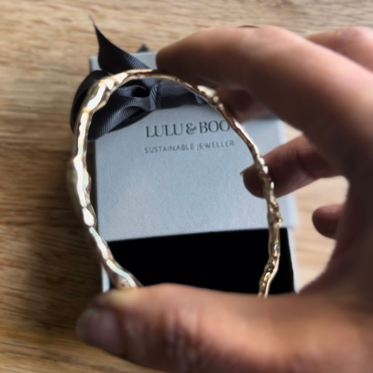 9ct Yellow Gold Molten Bangle - Samuel Perry