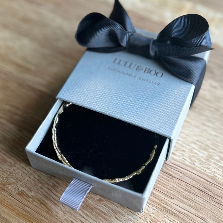 9ct Yellow Gold Molten Bangle - Samuel Perry
