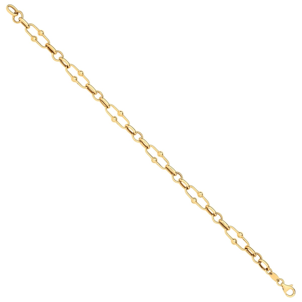 9ct Yellow Gold Pivot Link Ladies Bracelet - Samuel Perry