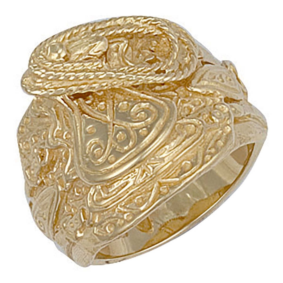 9ct Yellow Gold Saddle Ring – Distinctive Equestrian Style - Samuel Perry
