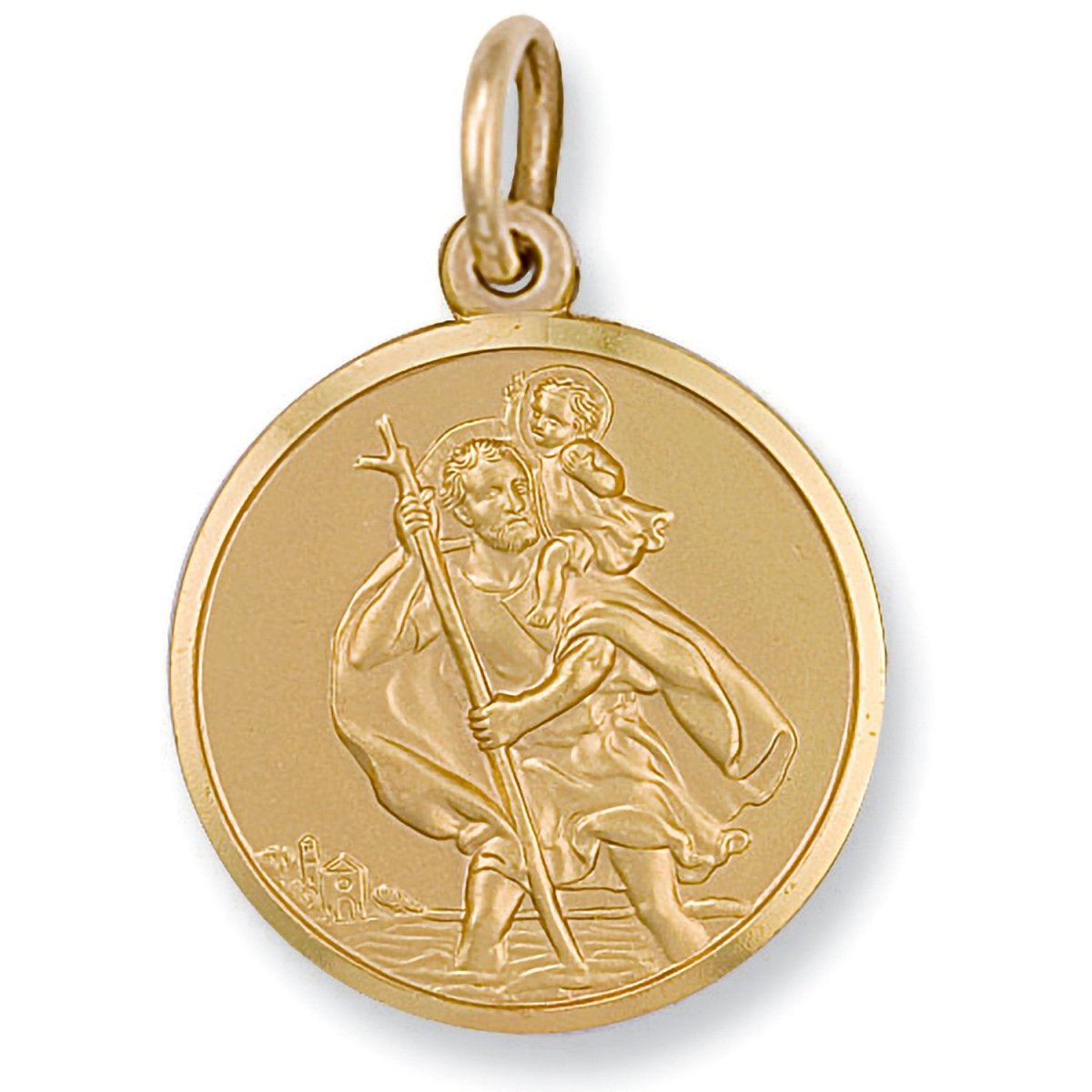 9ct Yellow Gold Saint Christopher Pendant – Bold Guardian of Travels - Samuel Perry