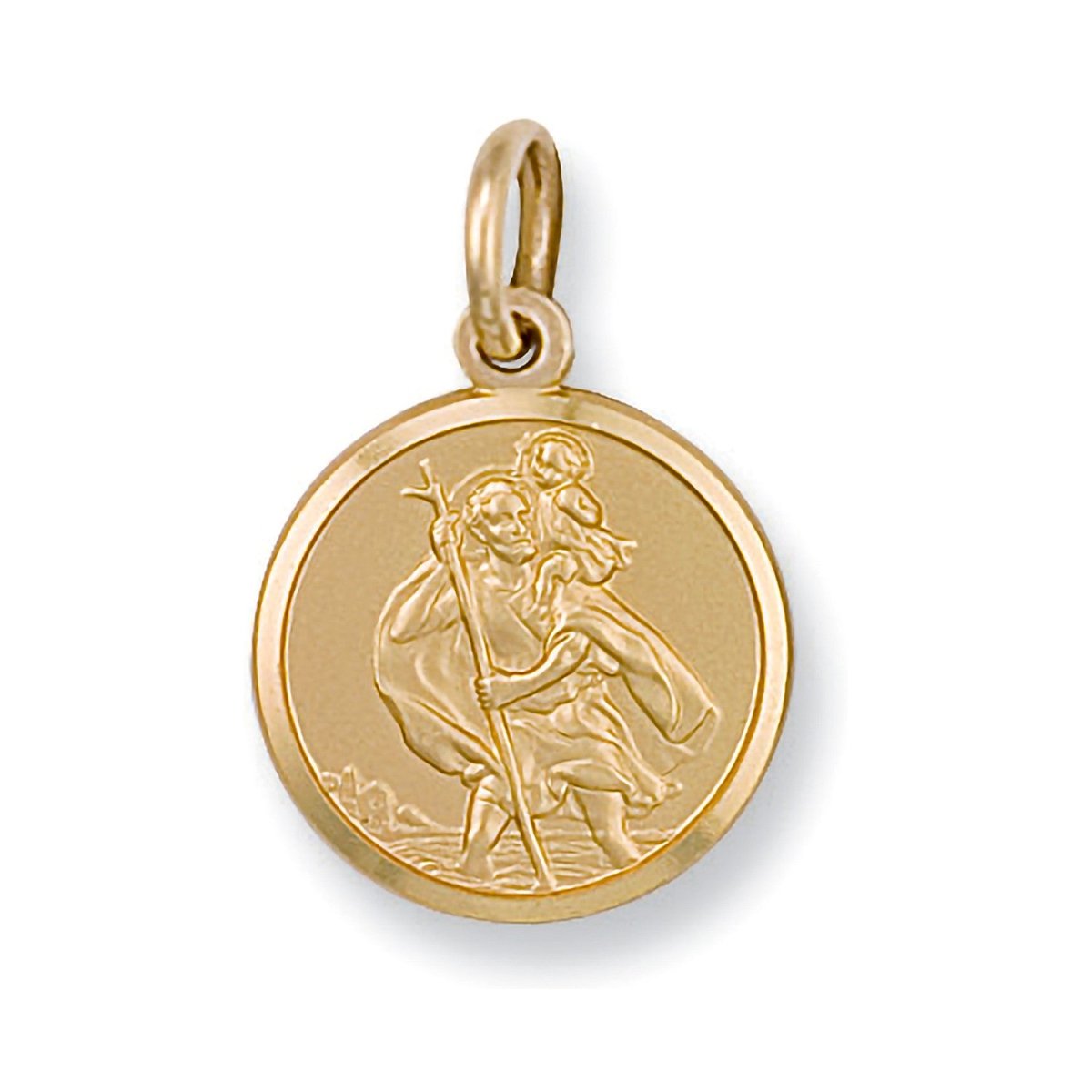 9ct Yellow Gold Saint Christopher Pendant – Classic Travel Protector - Samuel Perry
