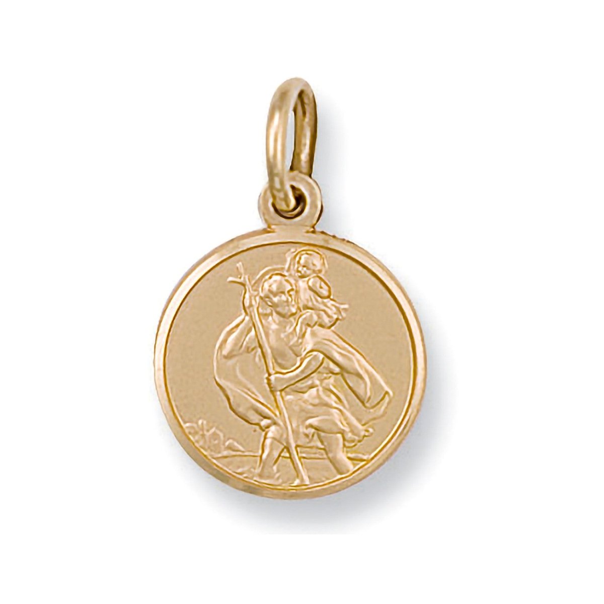 9ct Yellow Gold Saint Christopher Pendant – Elegant Travel Guardian - Samuel Perry