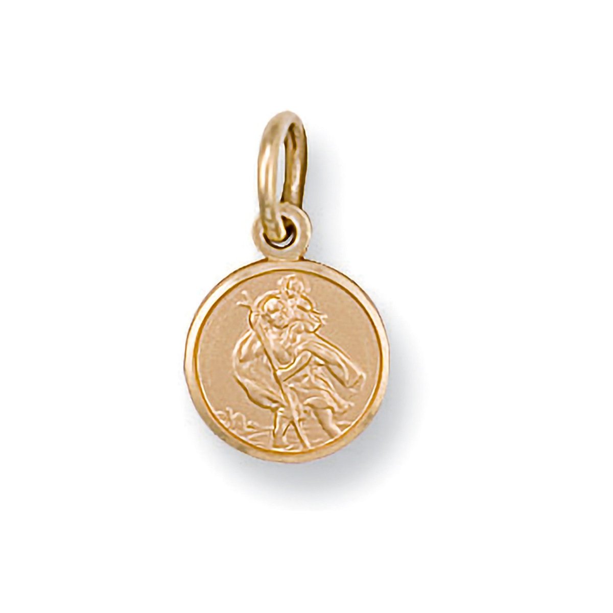 9ct Yellow Gold Saint Christopher Pendant – Travel Guardian Charm - Samuel Perry