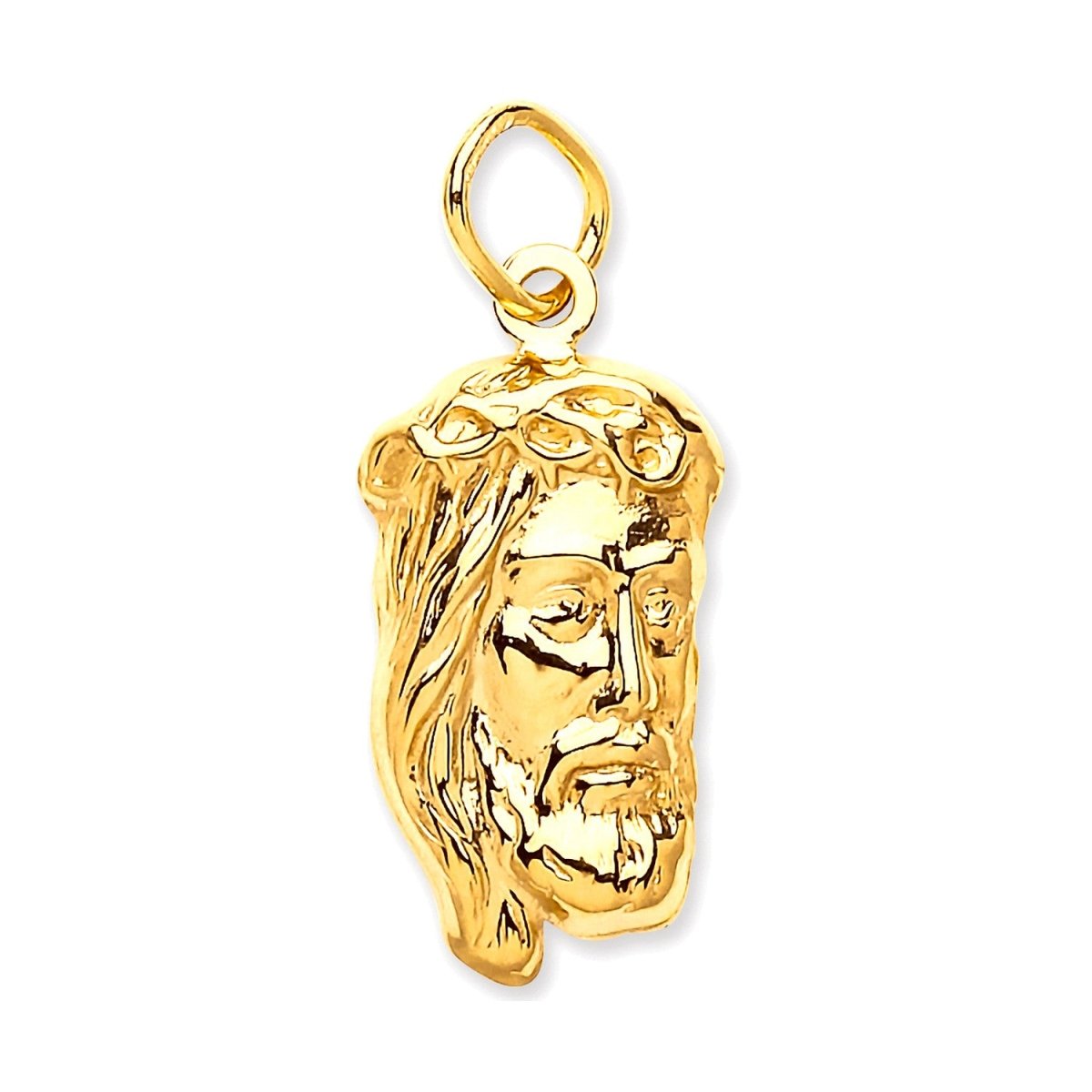 9ct Yellow Gold Small Jesus Pendant – Divine Elegance - Samuel Perry