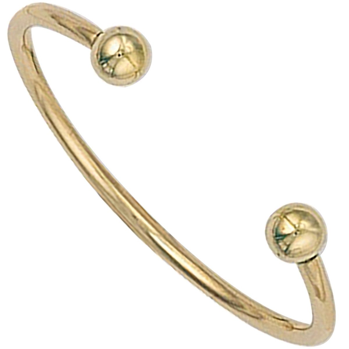 9ct Yellow Gold Solid Baby Torque Bangle – Cherished Heirloom - Samuel Perry