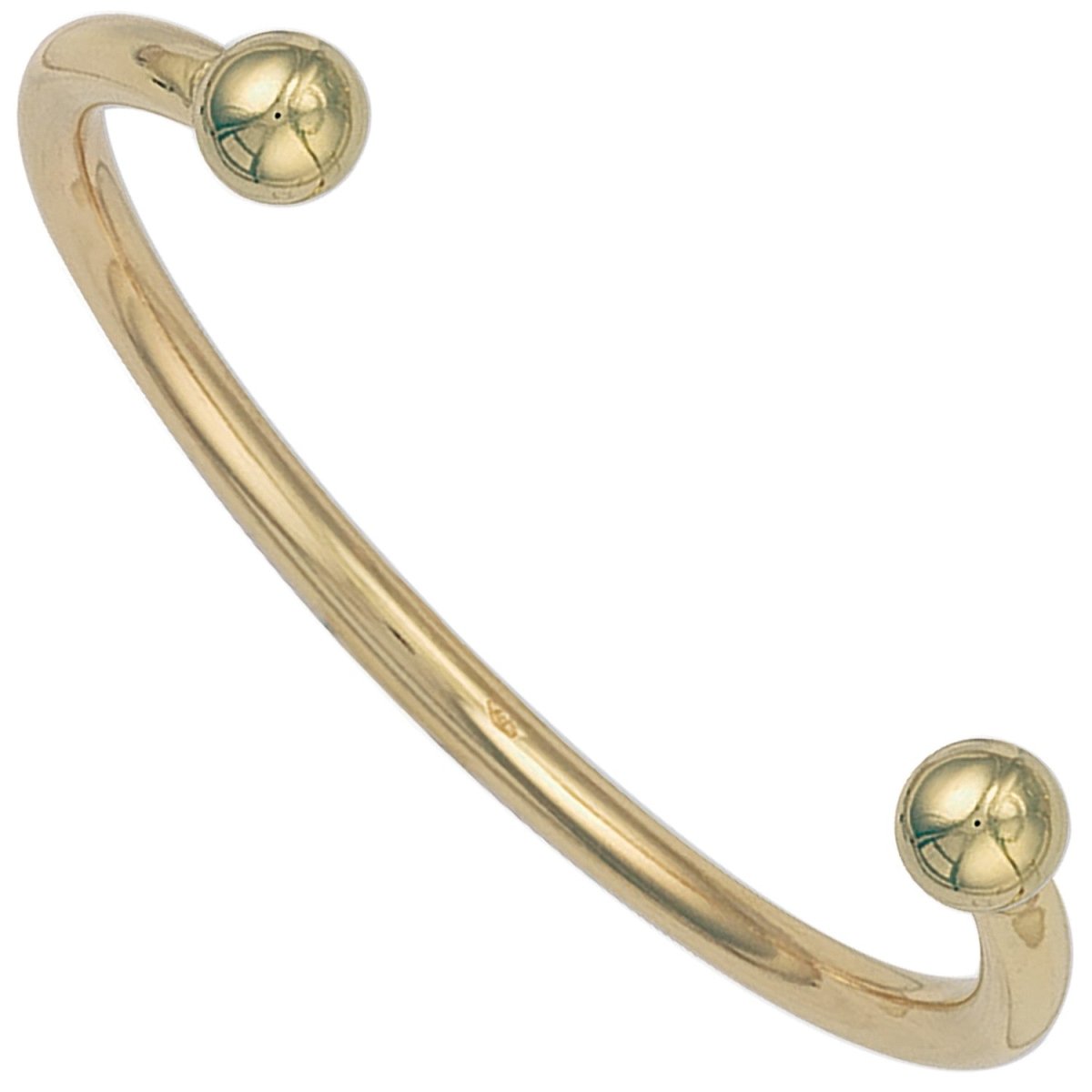 9ct Yellow Gold Solid Torque Bangle – 4.5mm Ladies & Gents - Samuel Perry