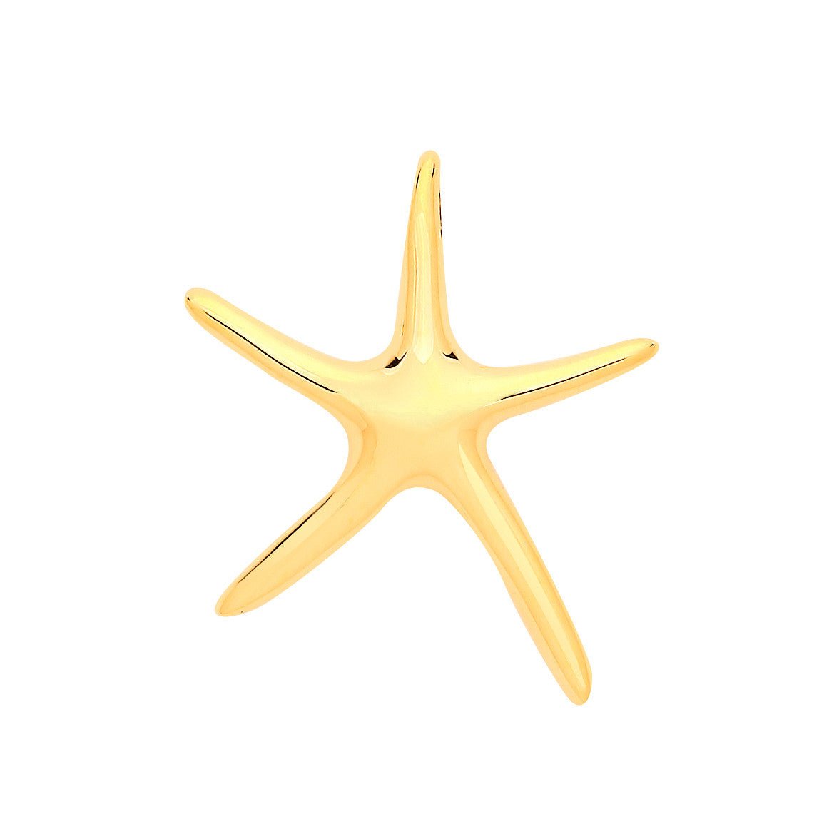 9ct Yellow Gold Starfish Pendant – Hollow Back, Cut Out - Samuel Perry