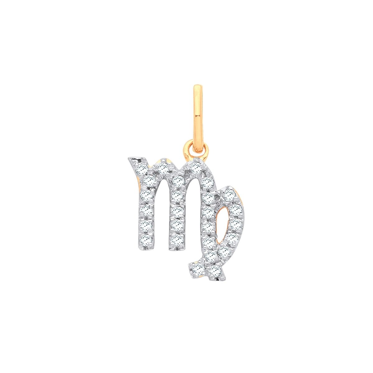 9ct Yellow Gold Virgo Zodiac Pendant - Samuel Perry