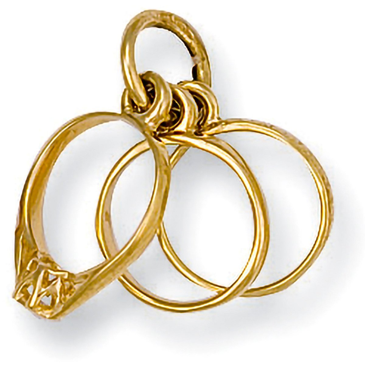9ct Yellow Gold Wedding Ring Set Pendant – Timeless Symbol of Love - Samuel Perry