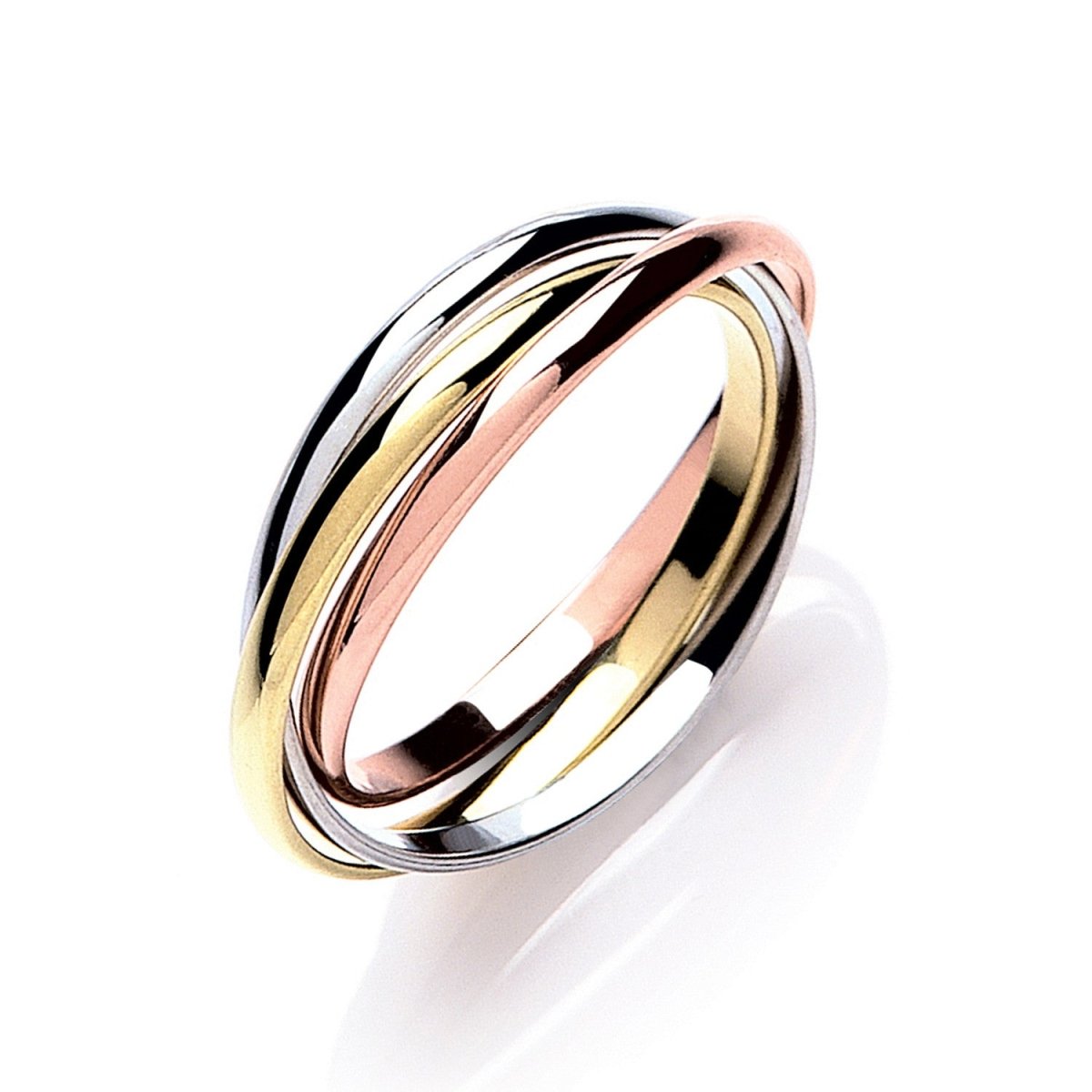 9ct Yellow & Rose Gold 2mm Russian Wedding Band - Samuel Perry