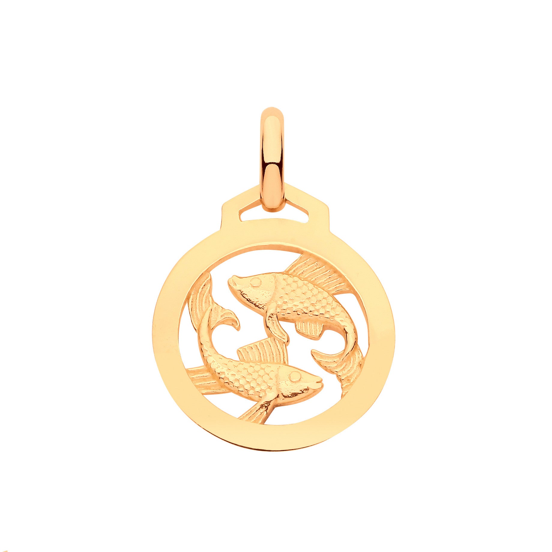 9ct Yellow Gold Pisces Zodiac Pendant – Elegant Astrology Necklace