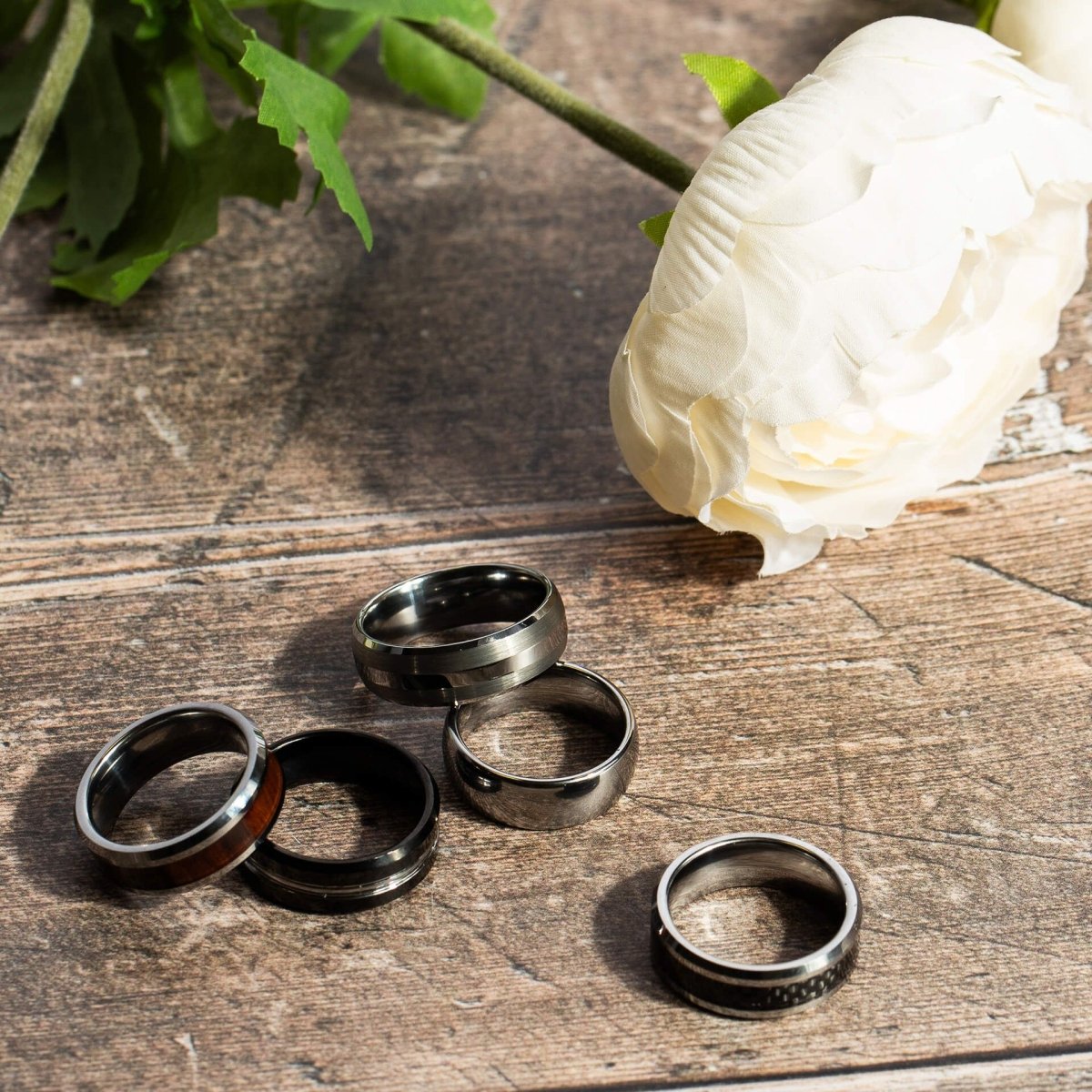 Brushed and Polished Tungsten Ring - Samuel Perry