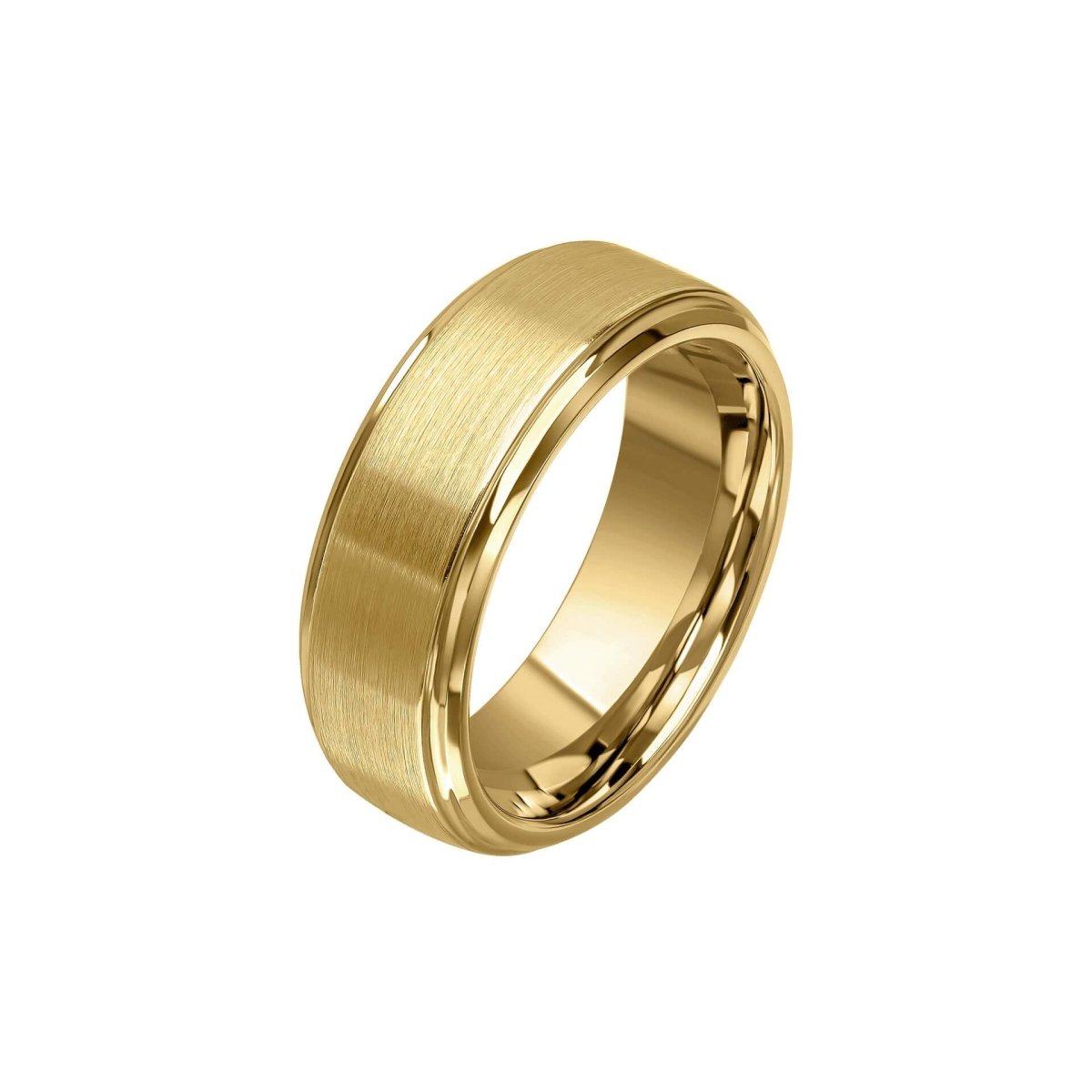 Brushed Gold Plated Tungsten Ring - Samuel Perry