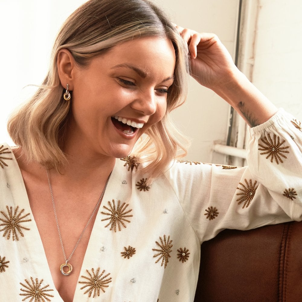 Calm Earrings - Rose and Yellow Gold Accents - Samuel Perry