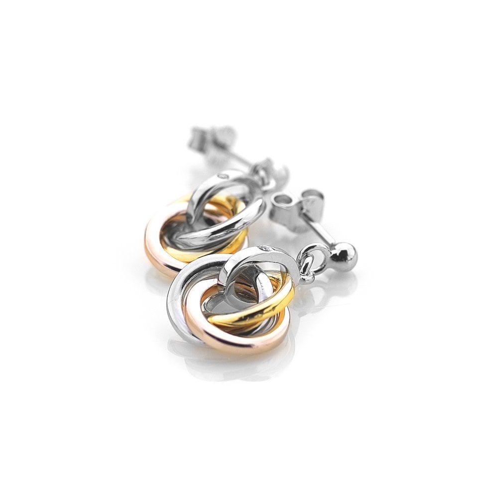 Calm Earrings - Rose and Yellow Gold Accents - Samuel Perry