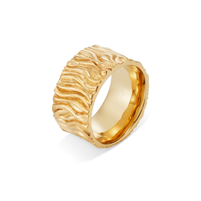 Chunky Textured Cigar Band Ring - Samuel Perry