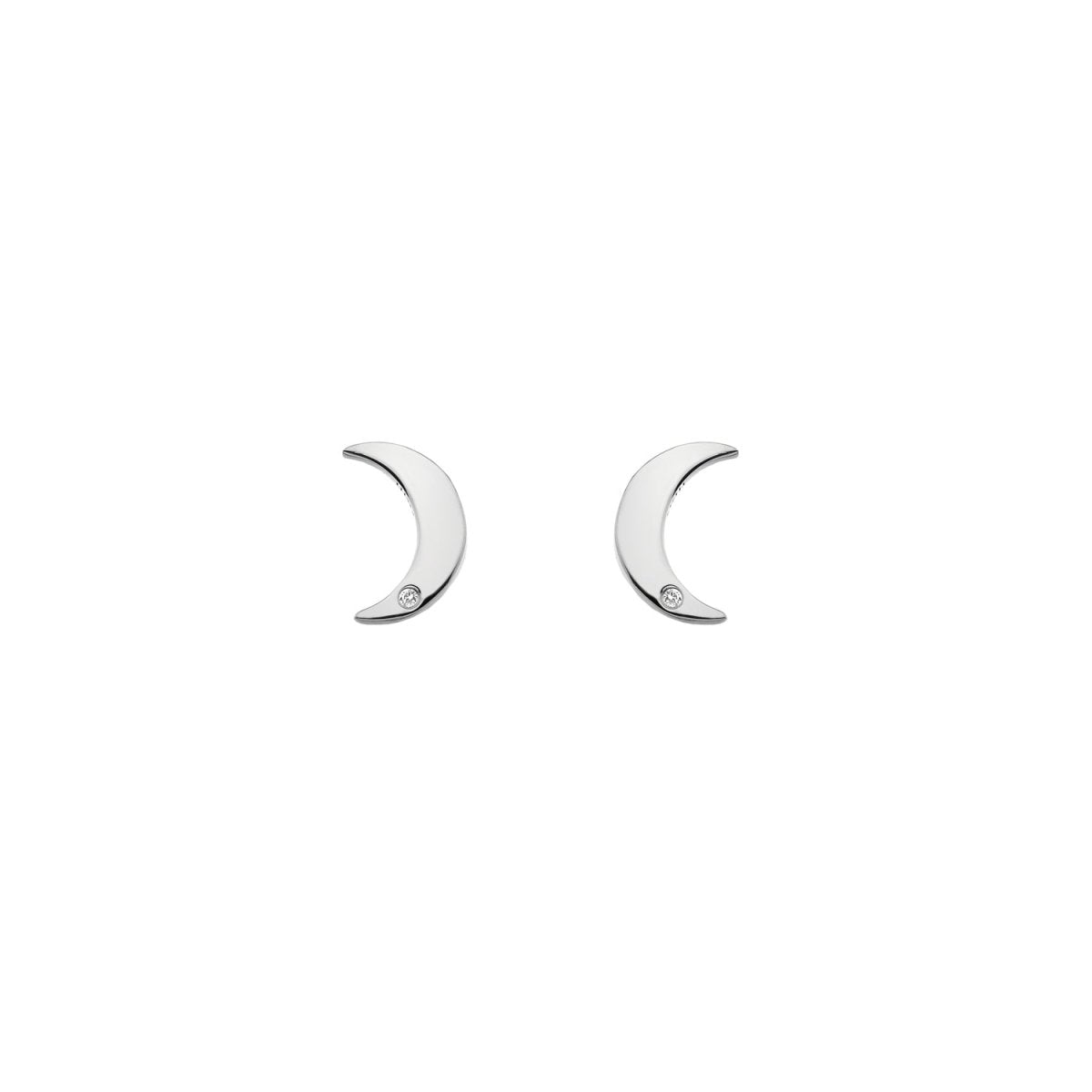 Diamond Amulet Crescent Earrings - Samuel Perry