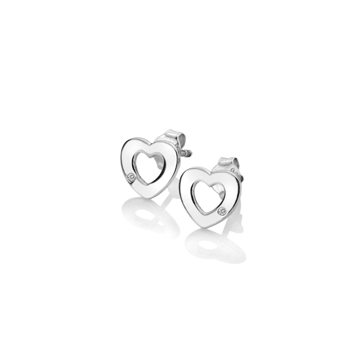 Diamond Amulet Heart Earrings - Samuel Perry