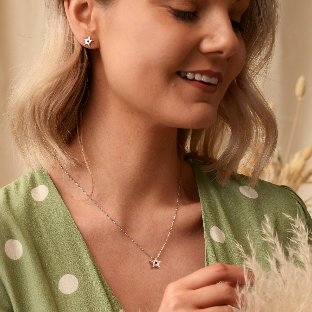 Diamond Amulet Star Earrings - Samuel Perry
