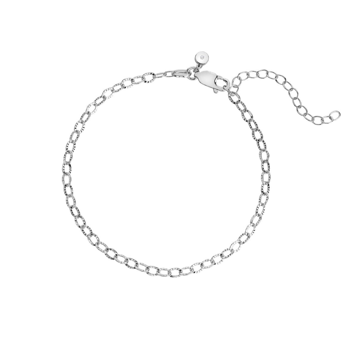 Diamond Cut Oval Bracelet - Samuel Perry