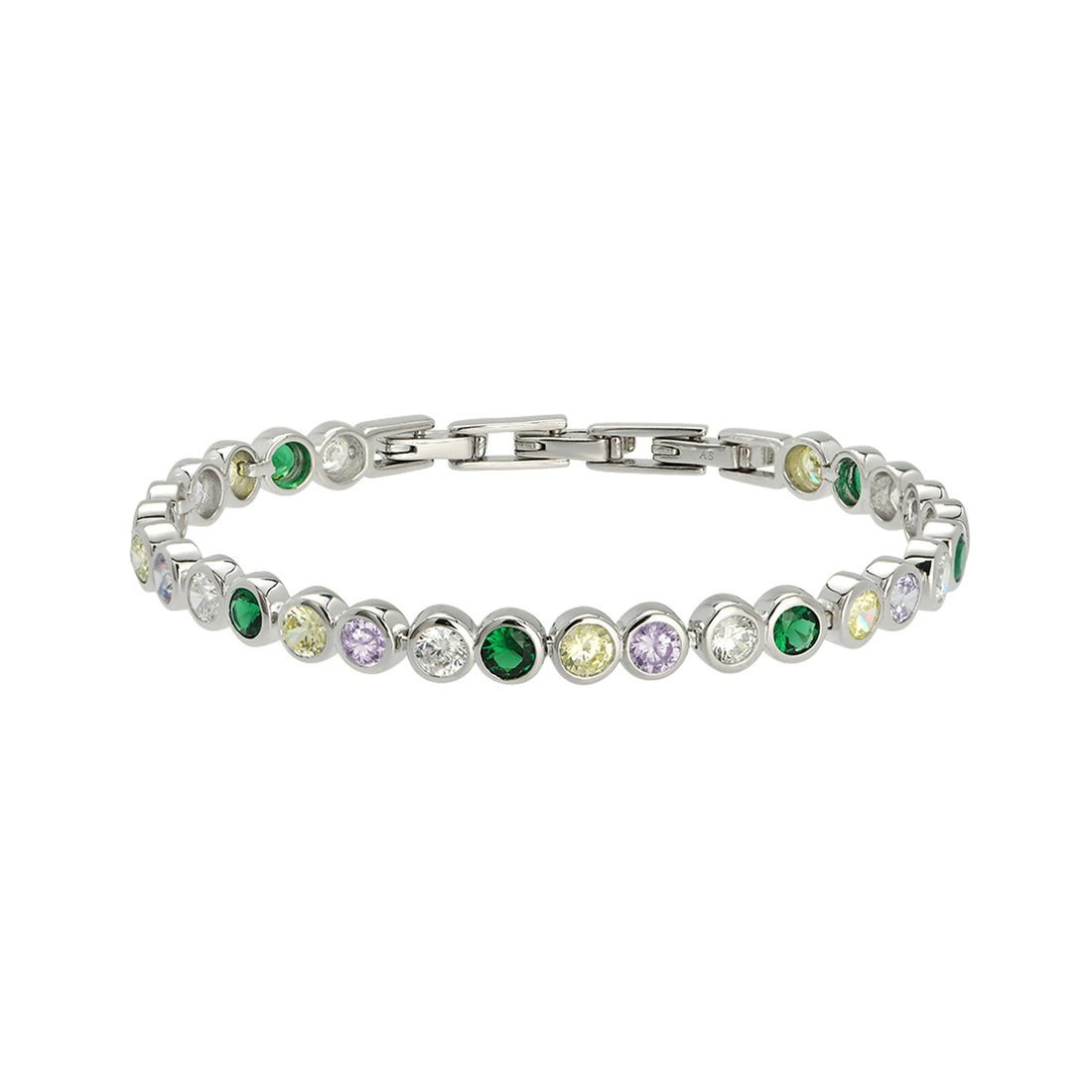 Dotty Tennis Bracelet Popsicle CZ and Silver - Samuel Perry
