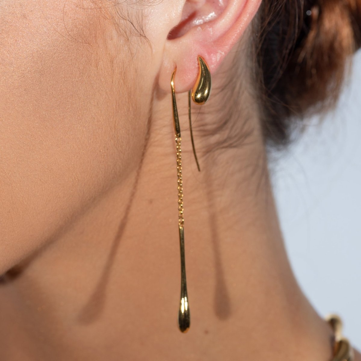 Drop Earrings in Gold Vermeil - Samuel Perry