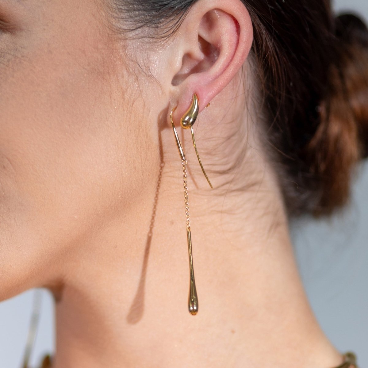 Drop Earrings in Gold Vermeil - Samuel Perry