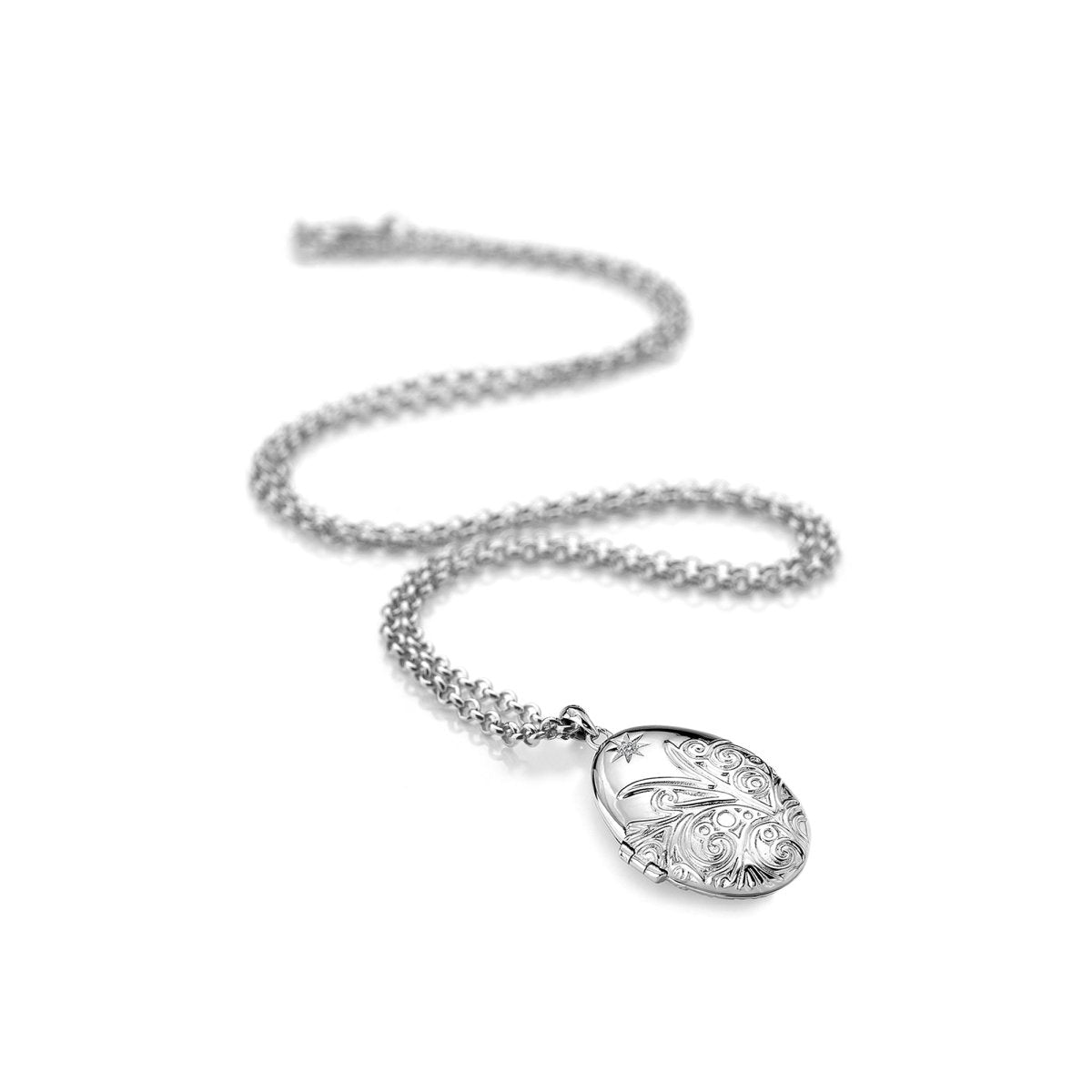 Engraved Oval Locket - Samuel Perry