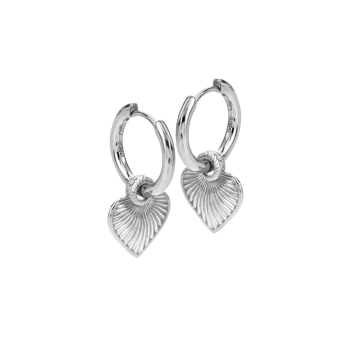 Essence Heart Huggie Earrings - Samuel Perry