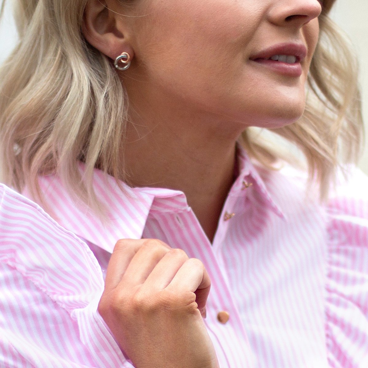 Eternal Earrings - Rose Gold Plate Accents - Samuel Perry
