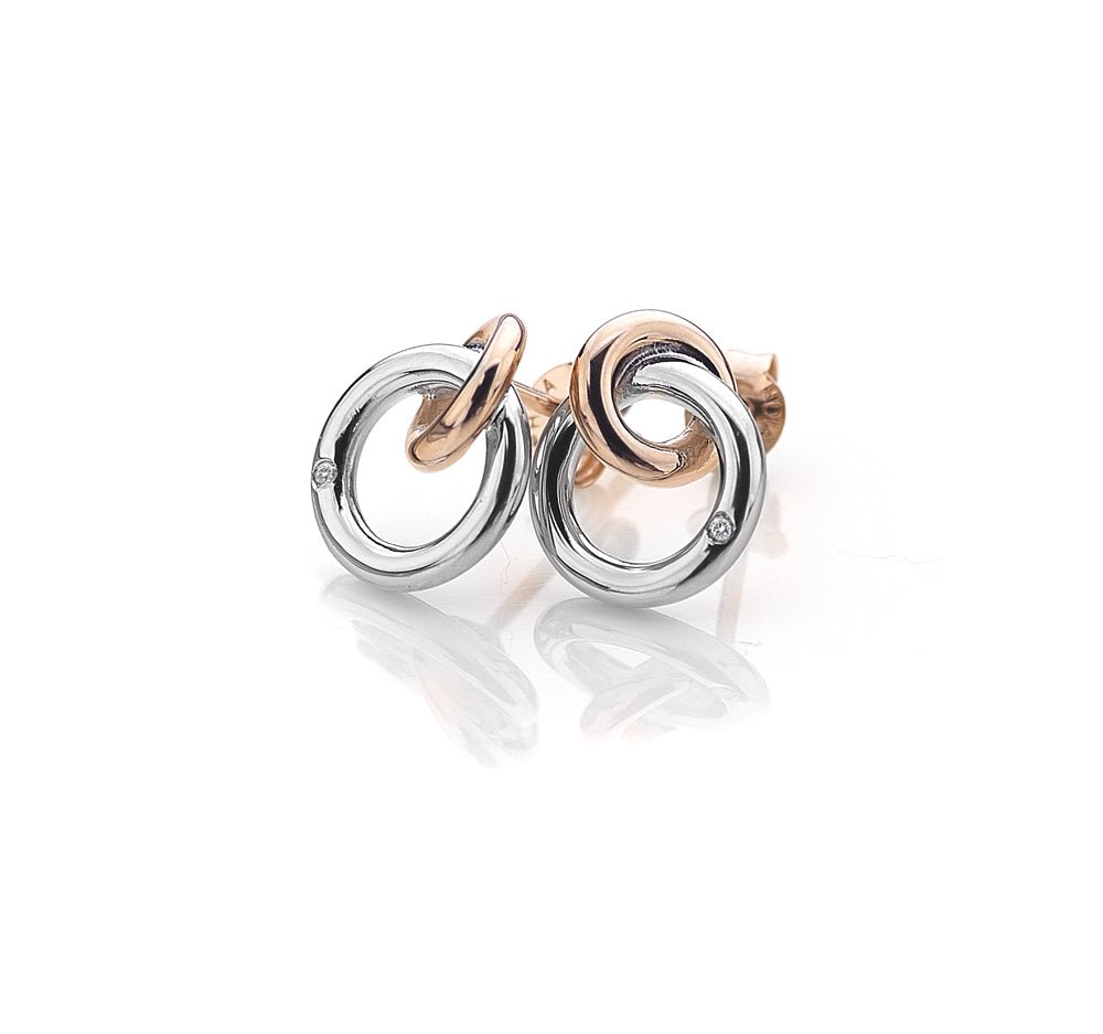 Eternal Earrings - Rose Gold Plate Accents - Samuel Perry