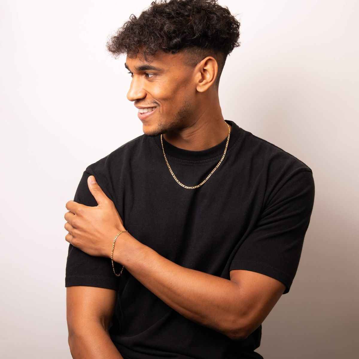 Figaro Link Gold Chain Necklace - Samuel Perry