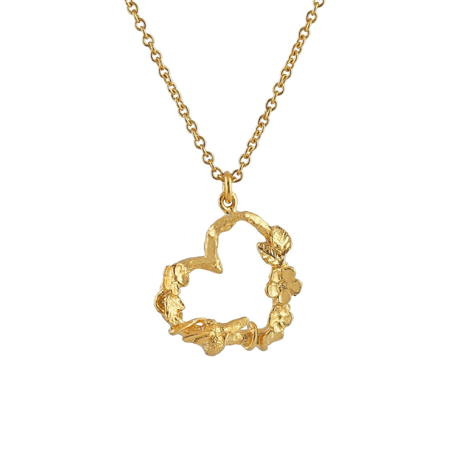 Floral Heart Necklace with Itsy Bitsy Bee - Samuel Perry
