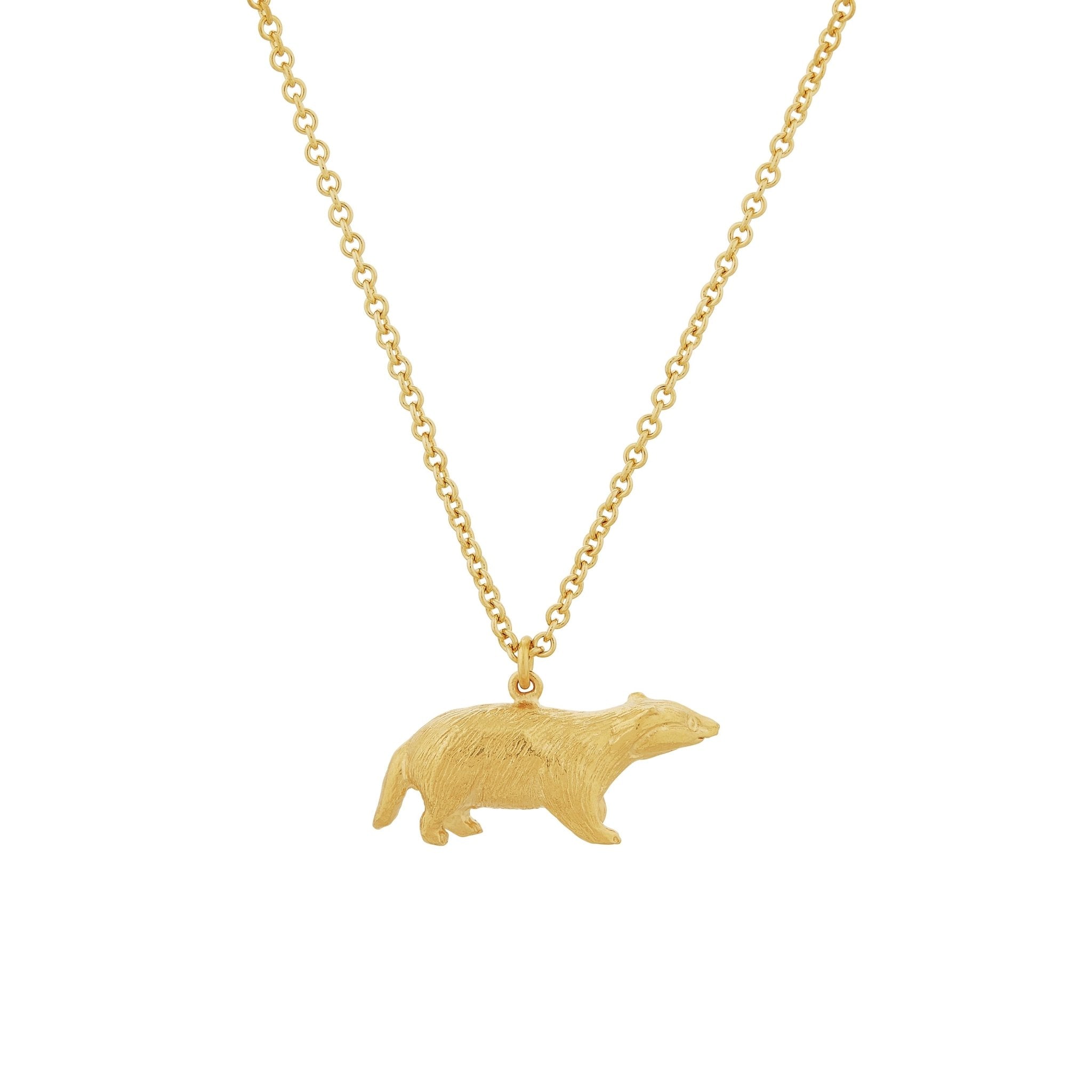 Foraging Badger Necklace Gold-plated - Samuel Perry