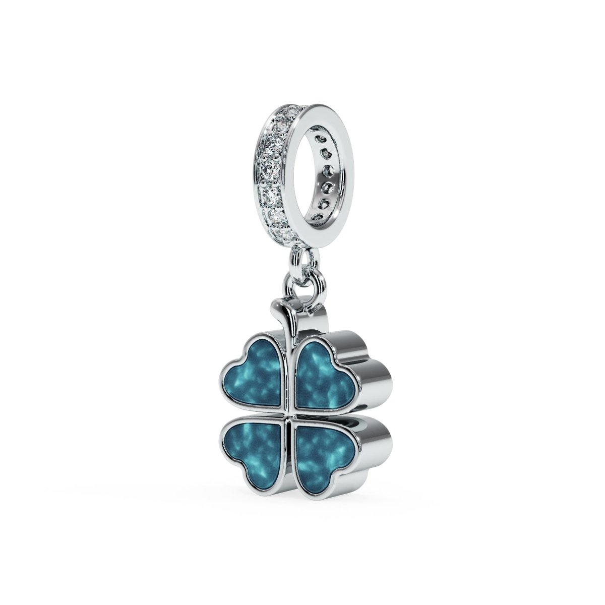 Four Leaf Clover Ashes Memorial Charm - Samuel Perry
