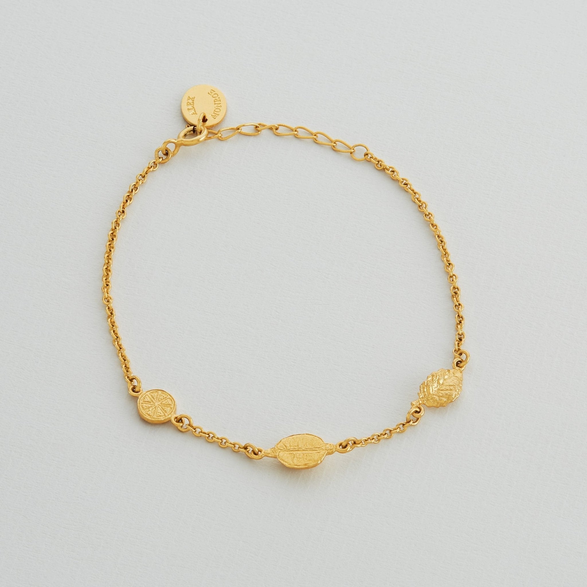 Fruit Cocktail Inline Bracelet Gold Plated - Samuel Perry