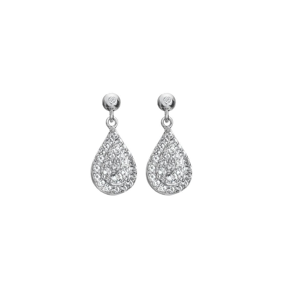 Glimmer White Topaz Earrings - Samuel Perry