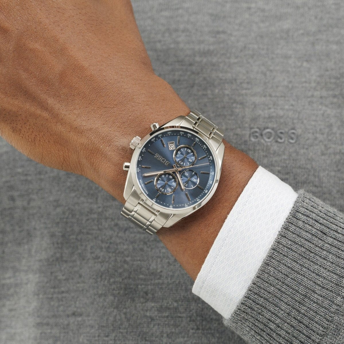 Grand Prix Mens Watch 44.5mm Blue - Samuel Perry