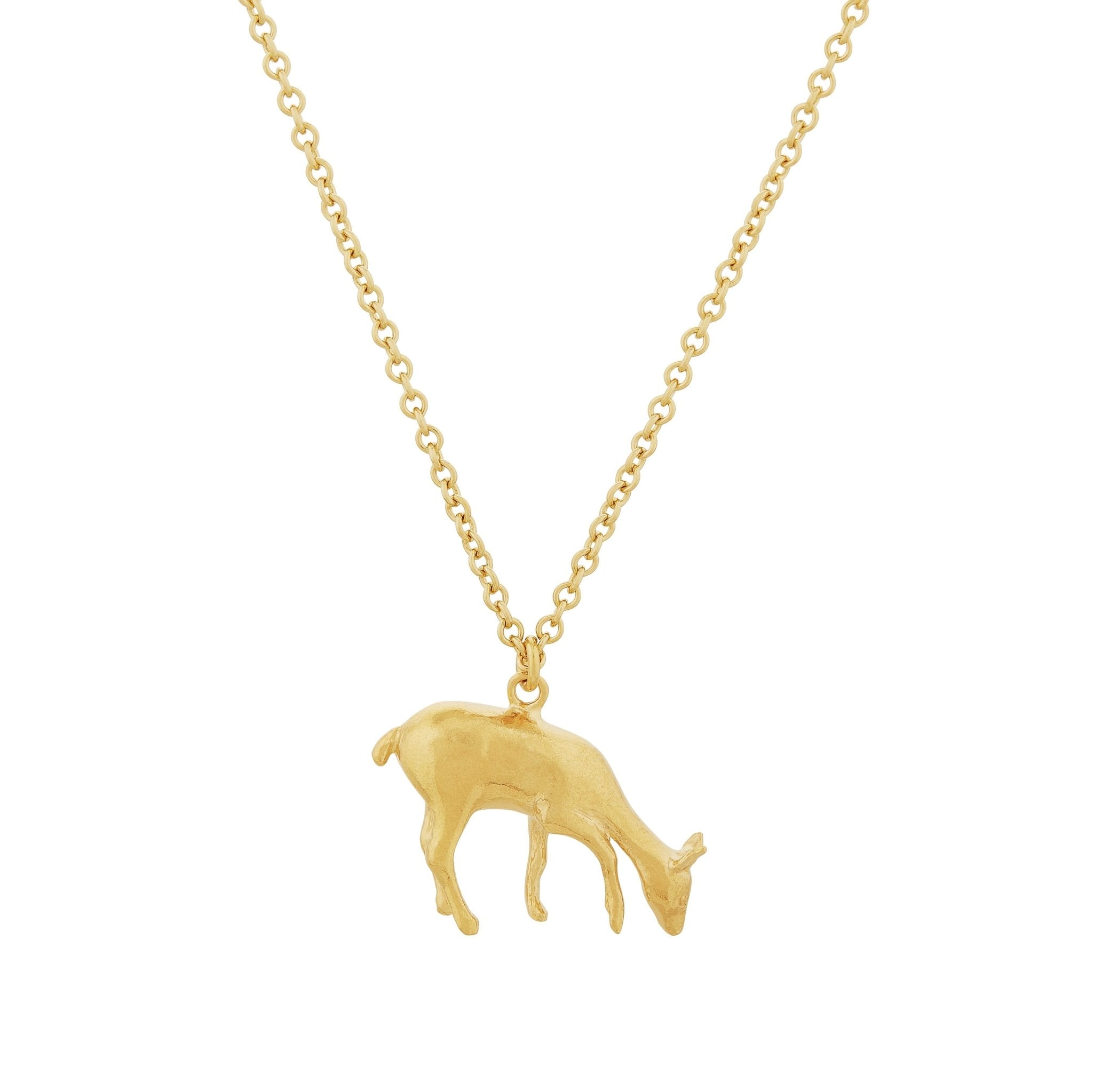 Grazing Doe Necklace Gold-plated - Samuel Perry