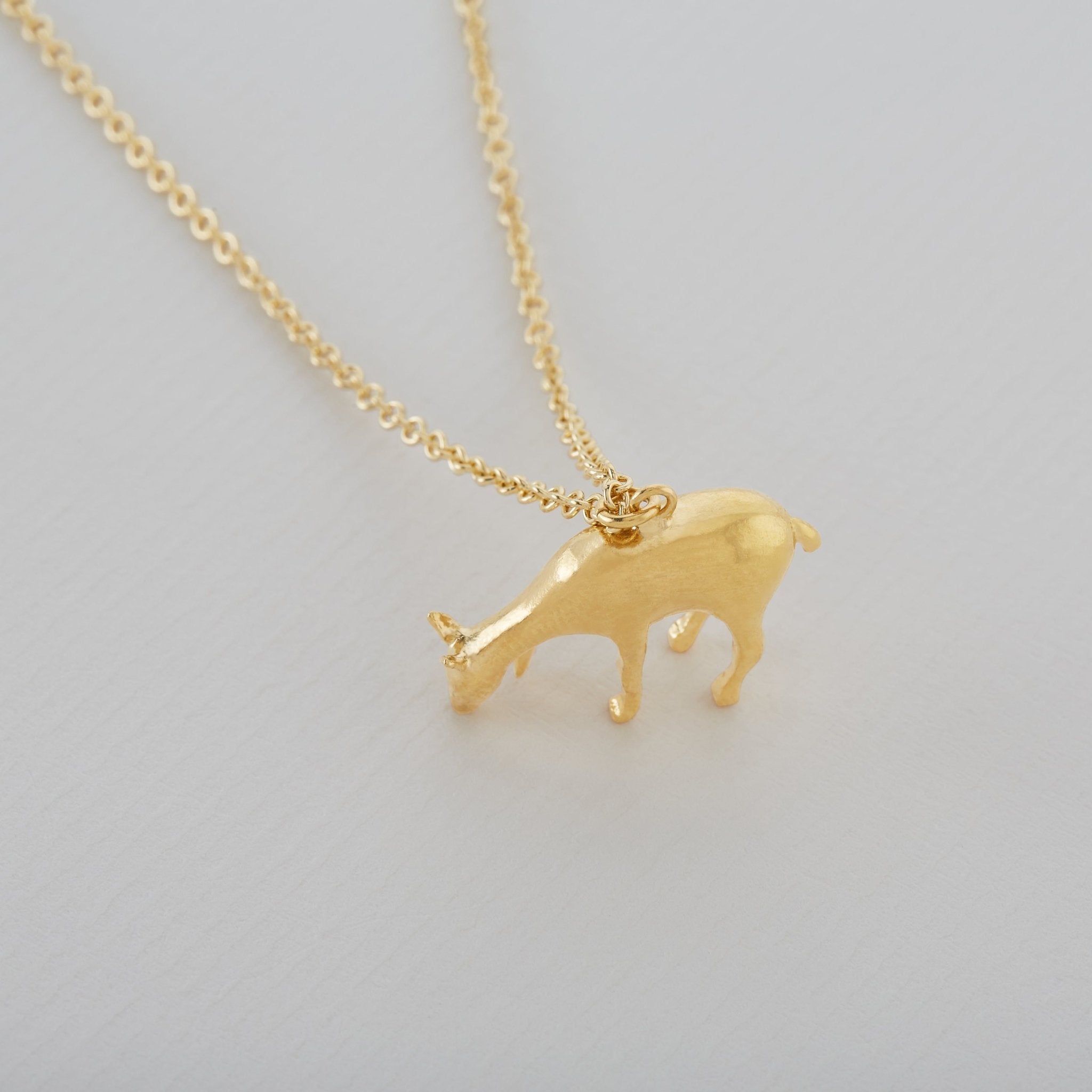Grazing Doe Necklace Gold-plated - Samuel Perry