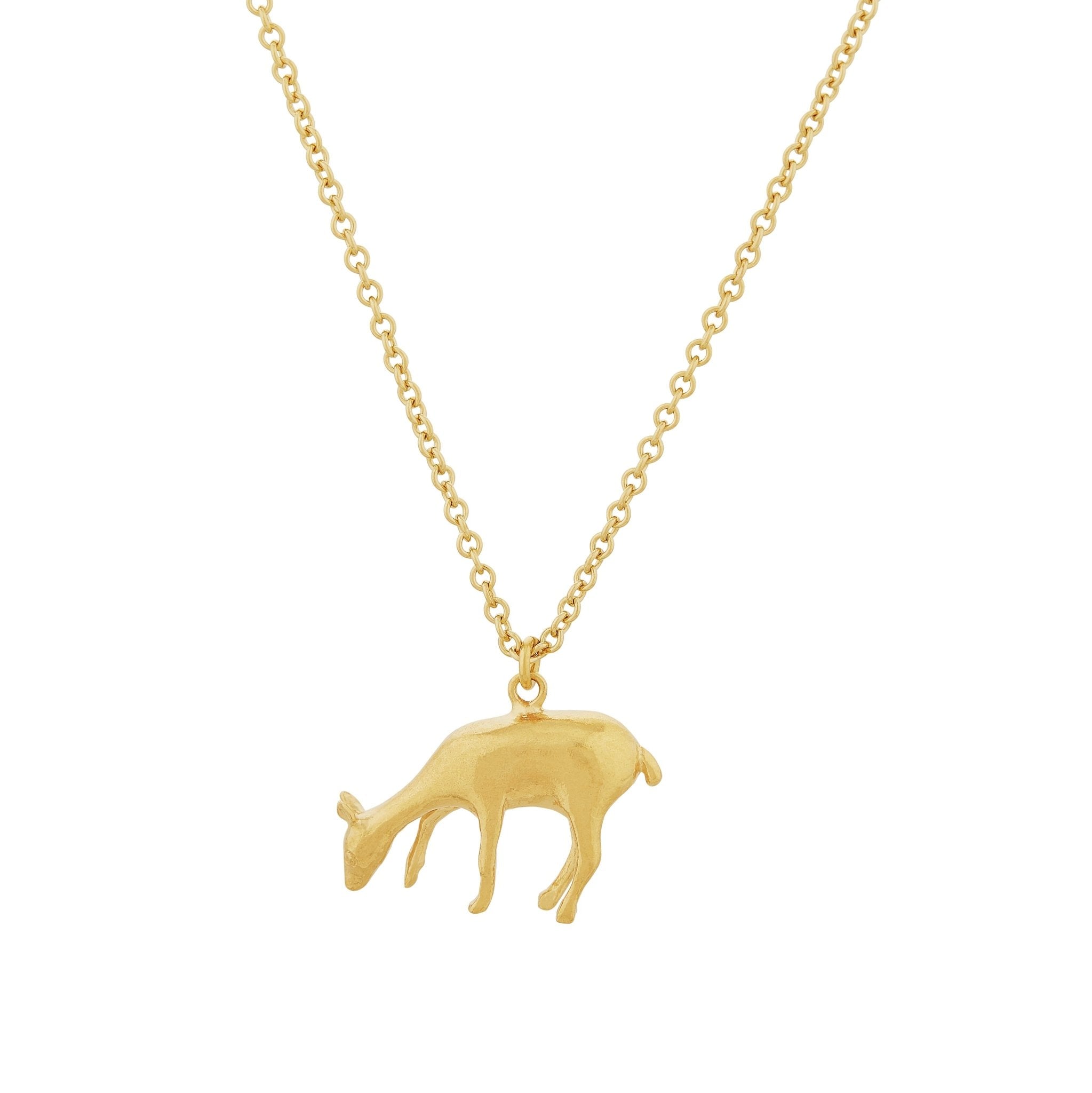 Grazing Doe Necklace Gold-plated - Samuel Perry