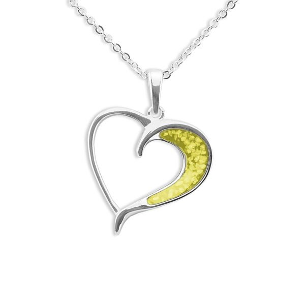 Half Heart Memorial Necklace in Sterling Silver - Samuel Perry