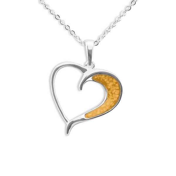 Half Heart Memorial Necklace in Sterling Silver - Samuel Perry