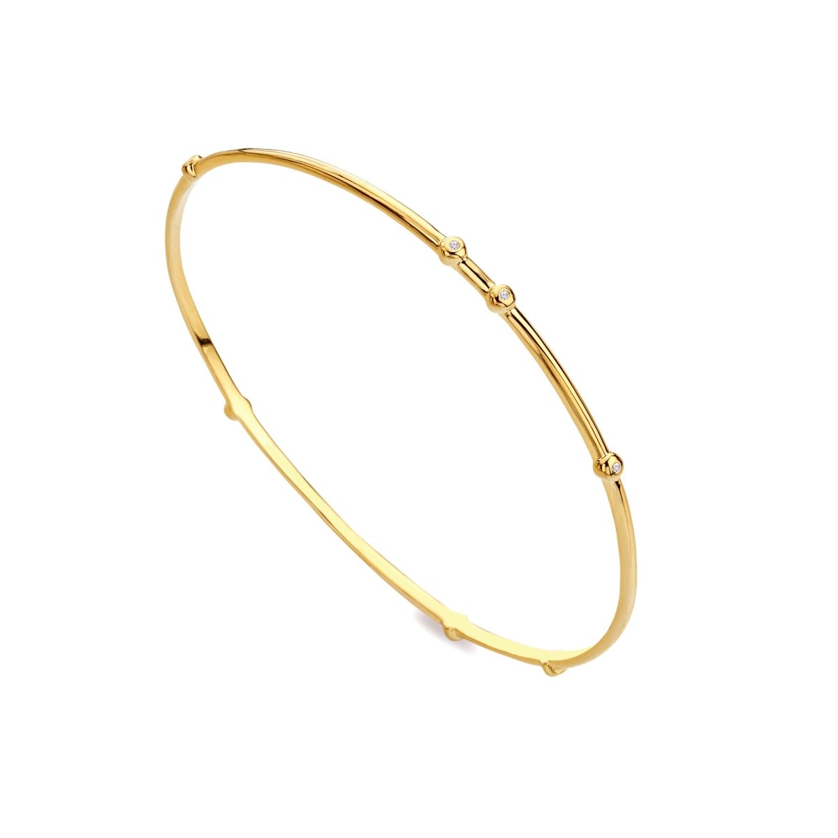 HD X TG Organic White Topaz Bangle - YGP - Samuel Perry