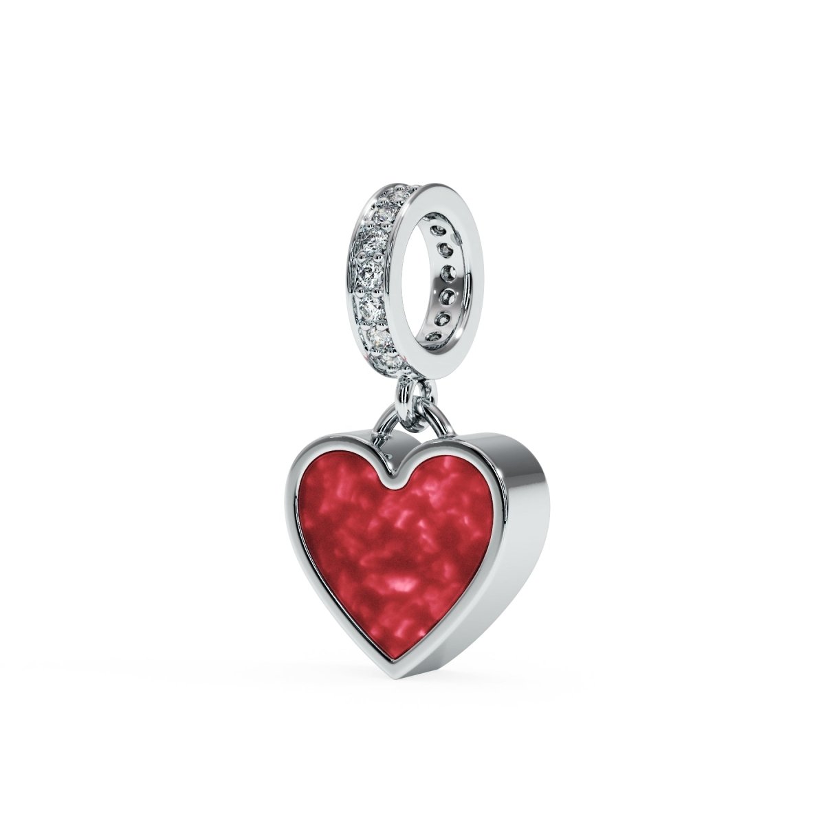 Heart Dangle Crystal Memorial Charm - Samuel Perry